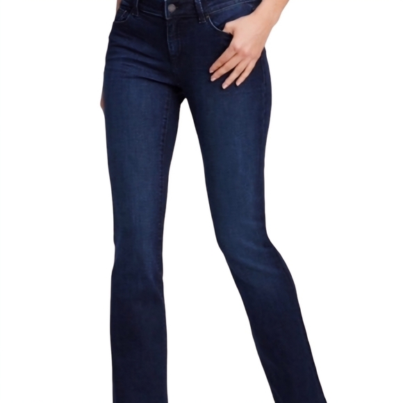 Loft Curvy Straight Dark Wash Jeans Size 2p - Picture 2 of 6